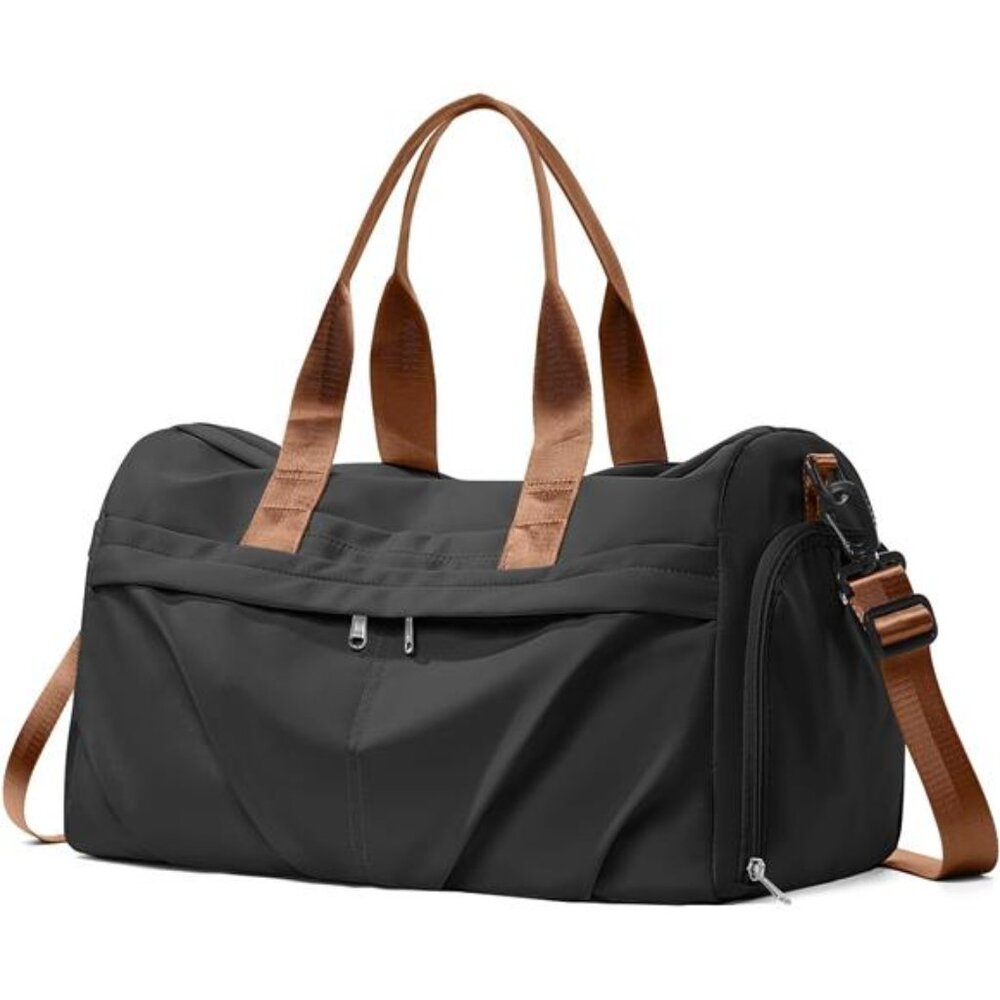 Gym Bag for Women Men Waterproof Duffel Travel Overnight Yoga Bag with Shoe Comp